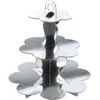 Image de PRÃSENTOIR 3 ÃTAGES EN CARTON ARGENT 34CM