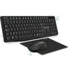 Image de Advance - Clavier, souris et tapis de souris - sans fil - 2.4 GHz - AZERTY - Français - noir en occasion ou reconditionné