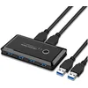 Image de Hub USB Erard Switch USB 3,0 KVM 4 port USB pour 2 PC