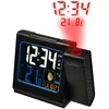 Image de La Crosse Technology Wt551-Bla RÃ©veil Radio-PilotÃ© Avec Projection Rouge Et Ãcran Lcd ColorÃ© Noir