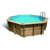 Image de Piscine en bois octogonale Ubbink OcÃ©a 430 cm - Bleu