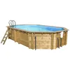 Image de Piscine bois OcÃ©a 6,10 x 4,00 x 1,30 m - Liner bleu - Ubbink