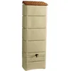 Image de RÃ©cupÃ©rateur Ã  eau mural 300 L, beige avec couvercle, robinet, fixation murale et kit raccord chÃ©neau - Bellijardin