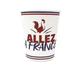 Image de 6 GOBELETS CARTON COCORICO FRANCE SUPPORTER 8.8CM