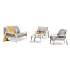 Image de Salon De Jardin Bas Ibiza Aluminium Blanc Dcb Garden 5 Personnes