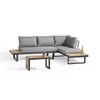 Image de Salon De Jardin Bas Tokyo Aluminium Anthracite Dcb Garden 4 Personnes