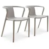 Image de Lot De 2 Fauteuils De Jardin Empilables En PolypropylÃ¨ne Sable