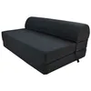 Image de JUNE Chauffeuse 2 places - Tissu noir - Style contemporain - L 115 x P 75 cm