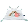 Image de Doudou Plat Ours 3 Histoires Blanc 25 Cm De Doudou Et Compagnie