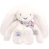 Image de Peluche Lapin Fleurette blanc 25 cm