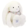 Image de Peluche Lapin Fleurette blanc 35 cm