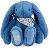Image de Peluche Lapin Fleurette bleu 35 cm