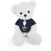 Image de Peluche Doudou Et Compagnie Ours Ãquipe De France Blanc