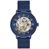 Image de Montre Pierre Lannier Automatique Squelette Acier Milanais Bleu