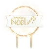 Image de Décor de gâteau lumineux en bois Cake Topper à Led Joyeux Noël