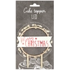 Image de Décor de gâteau lumineux en bois Cake Topper à Led Merry Christmas