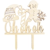Image de Décor de gâteau en bois Cake Topper OhOhOh