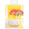 Image de Caissettes + Cake Toppers 48 pcs Rainbow