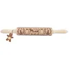 Image de Rouleau Ã PÃ¢tisserie Scrapcooking Empreintes Bois Gingerman 39 Cm