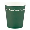Image de Gobelets Festonnes Vert Jungle Et Or