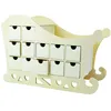 Image de Calendrier de l'Avent traineau bois 37,5x25x17cm