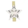 Image de Pinces - Etoiles blanches x 6 pces - h. 5 cm