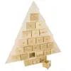 Image de Calendrier de l'avent en bois - Sapin avec tiroirs - 54 x 52 x 5,5 cm