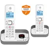 Image de Alcatel Classic F860 Voice Duo - TÃ©lÃ©phone sans fil - systÃ¨me de rÃ©pondeur avec ID d'appelant - (confÃ©rence) Ã  trois capacitÃ© d'appel - gris + combinÃ© supplÃ©mentaire