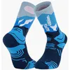Image de Chaussettes de randonnée BV SPORT SOCQUETTE TREK SUMMIT ''HIGH - LYOCELL'' ALPES (BLEU)