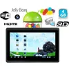 Image de Tablette 7' Android 6.0 1.2 Ghz Compacte 1080P 16 Go Noire YONIS
