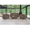 Image de Table basse avec rangement - TERRACOTTA - couleur camel - Rectangulaire - Pliant - Naturel
