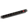 Image de BANDEAU 8 PRISES ELECTRIQUES - Bandeau prises pour rack et baie de brassage 19"