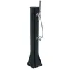 Image de Douche Solaire Happy Go 23L Formidra 26x29x120cm - Extérieure en Polyéthylène HD + Douchette Amovible, Mitigeur et Rince Pieds - Compacte et Fonctionnelle - Anthracite - DS-HG142NO