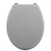 Image de MSV Abattant WC MDF CLEO Gris - CharniÃ¨res Inox