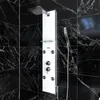 Image de Colonnne de douche a hydromassage - 22x125cm - en verre trempe + buses hydromassantes- EPSILON WHITE