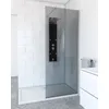 Image de Paroi de Douche 80x200cm - Verre TrempÃ© FumÃ© 8mm - ProfilÃ© Chrome - FREEDOM 2 SMOKED