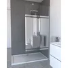 Image de Paroi de Douche Ã  l'italienne en verre AURLANE Parma 2 90cm + Bande Miroir