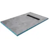 Image de Receveur de douche a carreler 80x120cm - bonde caniveau noir mat