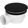 Image de Bonde de Receveur DiamÃ¨tre 90 mm - Capot Noir - Evacuation Horizontale