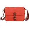 Image de Besace Katana Nylon garni croÃ»te de cuir de vachette K 29301 - Orange