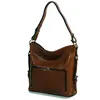 Image de Sac Ã  main Katana en Cuir de Vachette Collet VÃ©gÃ©tale 66813 - Chocolat