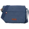 Image de Besace KATANA Toile garnie Cuir de Vachette - Bleu