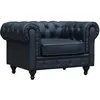 Image de Fauteuil Chesterfield "Aliza" - 111 x 82 x 70 cm - Noir
