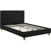 Image de Lit double "Emmy" - 140 x 190 cm - Gris