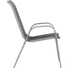 Image de Fauteuil Jardin TextilÃ¨ne Cordoba - Phoenix - Gris FoncÃ©/ArgentÃ© - Lot De 2