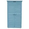 Image de Armoire De Jardin "Space" - 87 X 46.5 X 160 Cm - Bleu Ciel