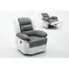 Image de Fauteuil relax "Buckingham" - 85 x 93 x 100 cm - Blanc / Gris clair