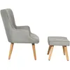 Image de Fauteuil style scandinave en tissu Odense - 1 place - Gris clair