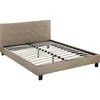 Image de Lit double en pvc "Julia" - 160 x 200 - Taupe