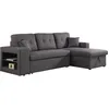 Image de CanapÃ© d'angle convertible/rÃ©versible "Axel" - 3 places - Gris